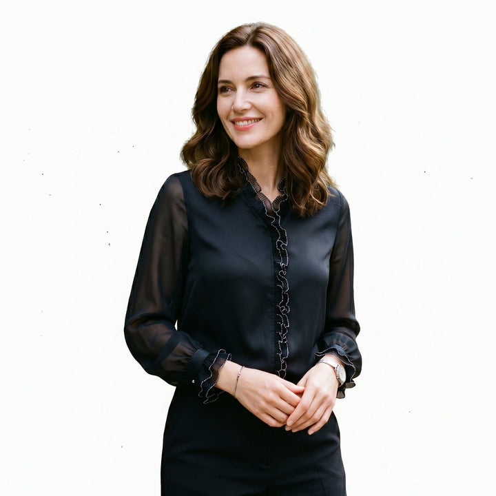 Elegant Feminine Long Sleeve Blouse for Summer