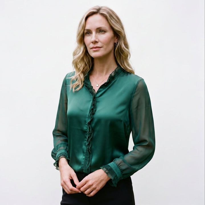 Elegant Feminine Long Sleeve Blouse for Summer