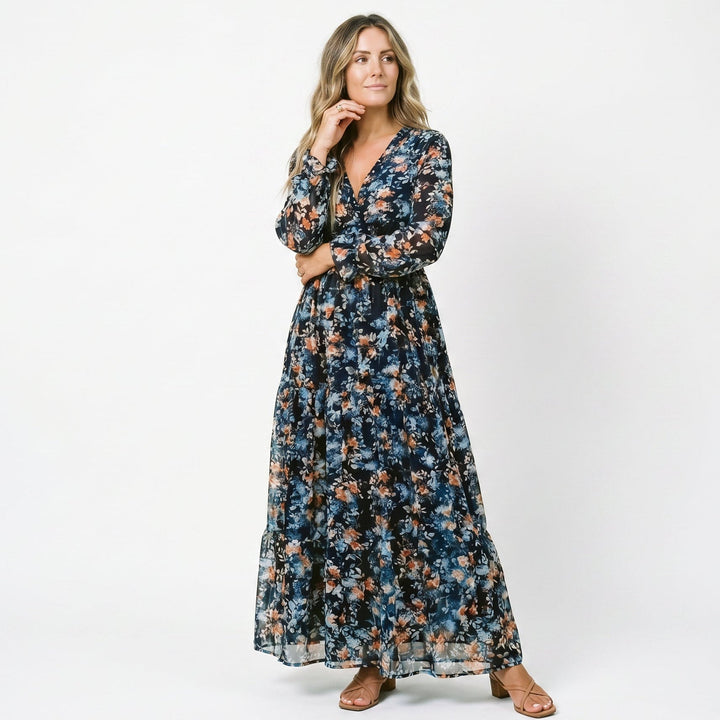 Elegant Floral Summer Maxi Dress for Weddings