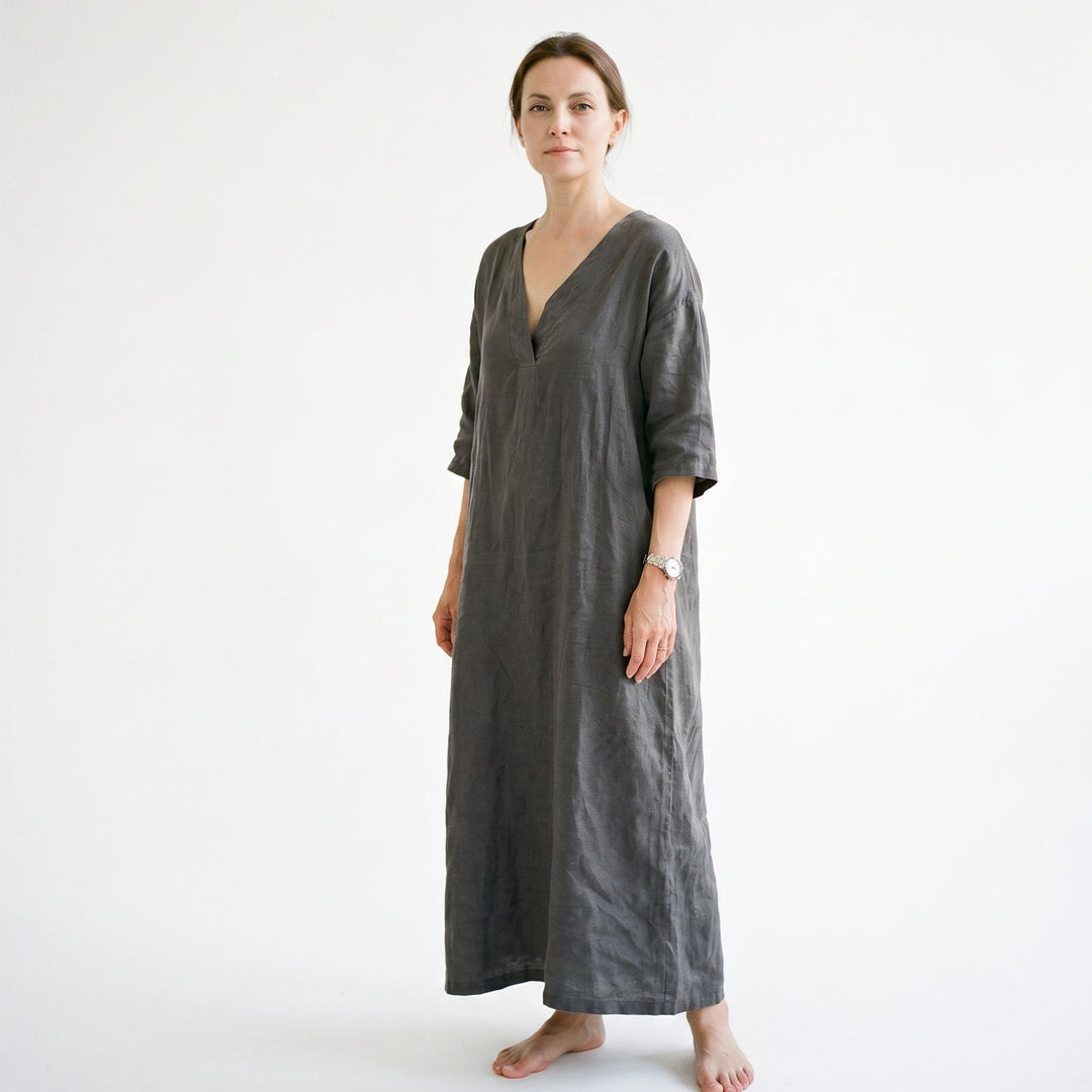 Ava - Vintage Loose Maxi Dress for Women, Casual Summer Long Dress