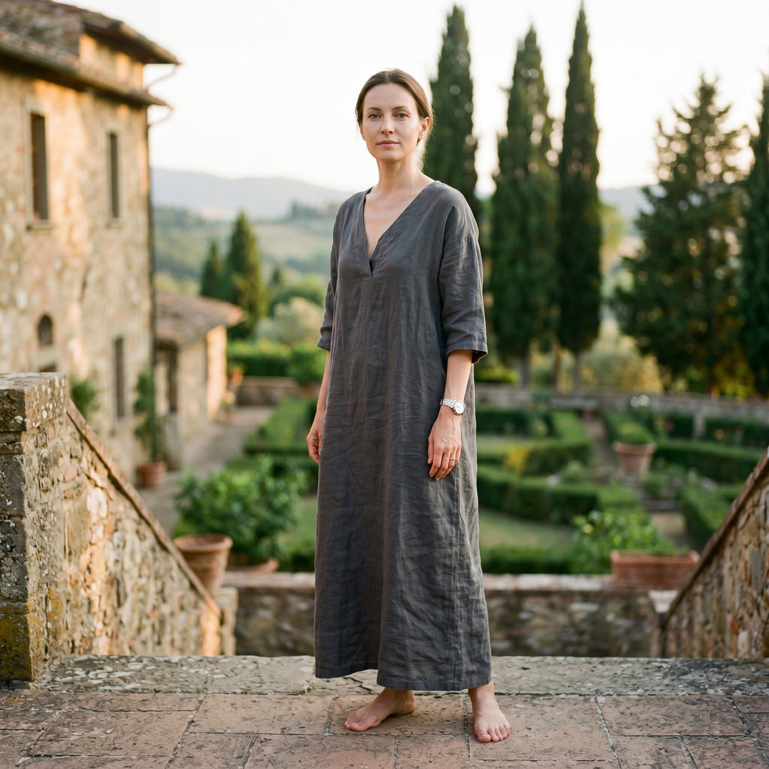 Ava - Vintage Loose Maxi Dress for Women, Casual Summer Long Dress