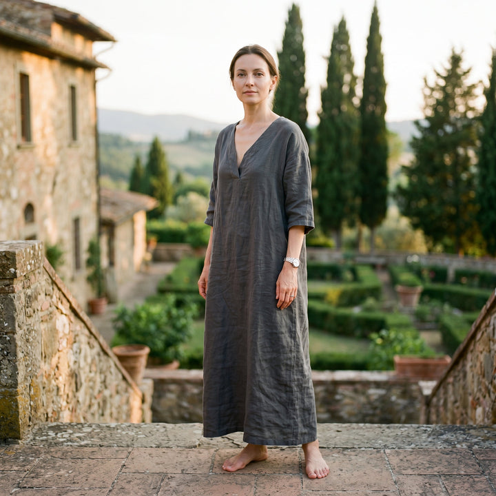 Ava - Vintage Loose Maxi Dress for Women, Casual Summer Long Dress