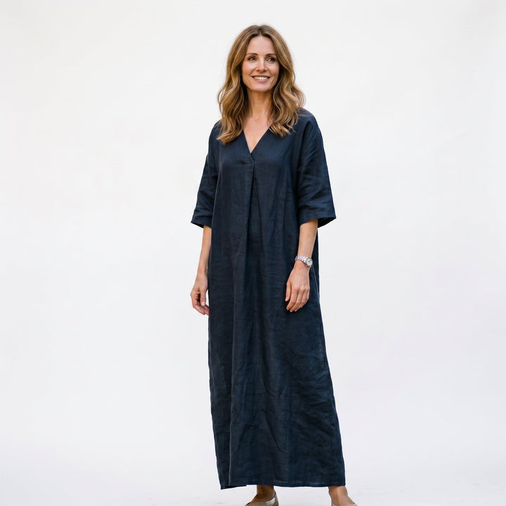 Ava - Vintage Loose Maxi Dress for Women, Casual Summer Long Dress