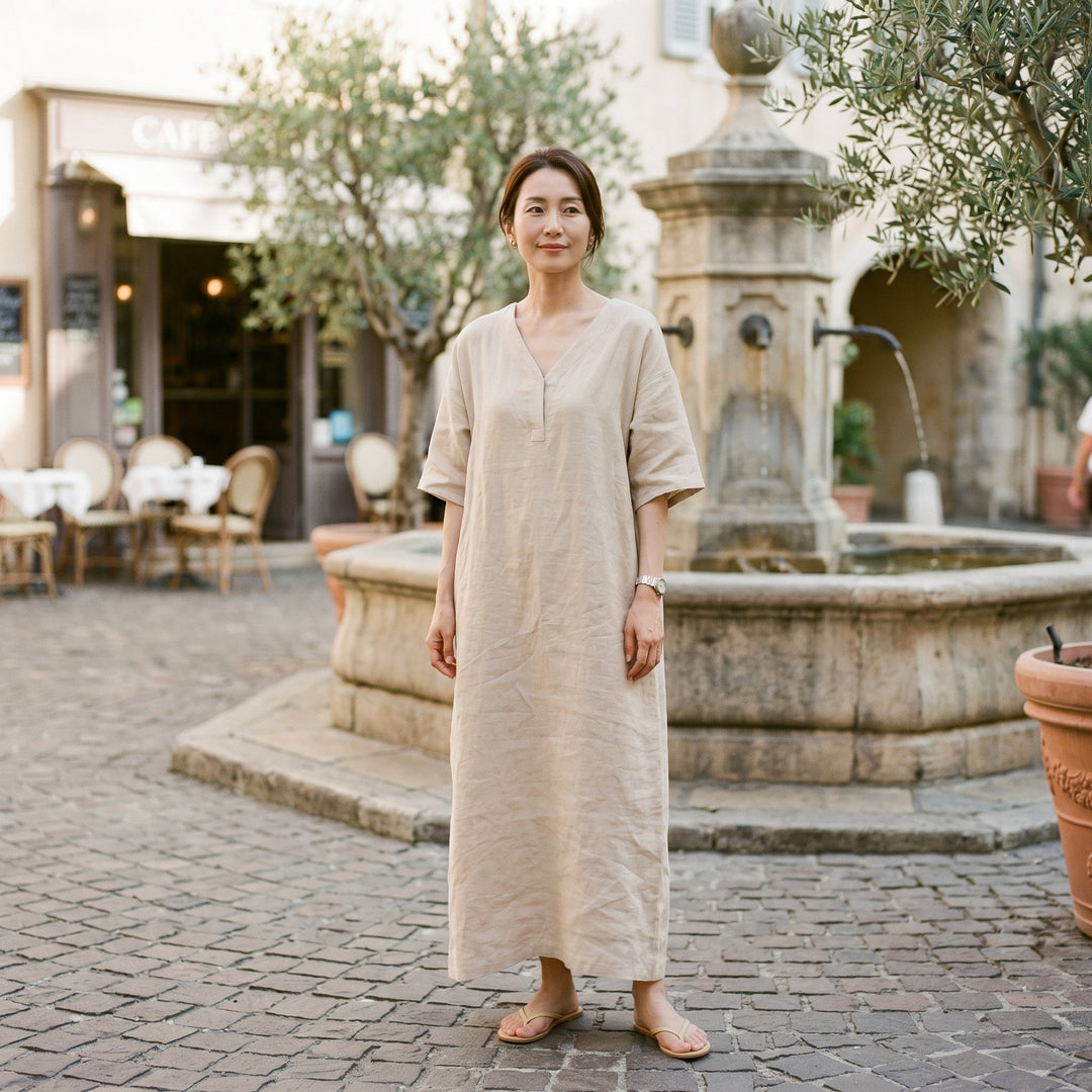 Ava - Vintage Loose Maxi Dress for Women, Casual Summer Long Dress