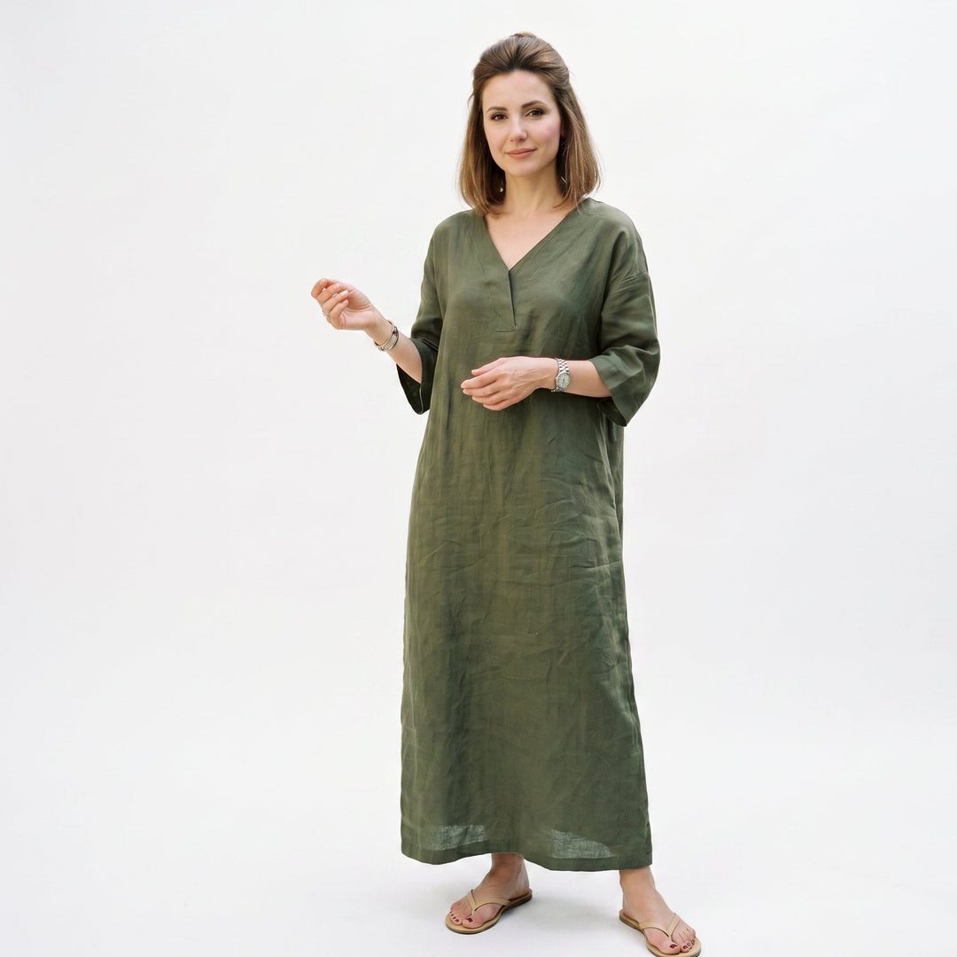 Ava - Vintage Loose Maxi Dress for Women, Casual Summer Long Dress
