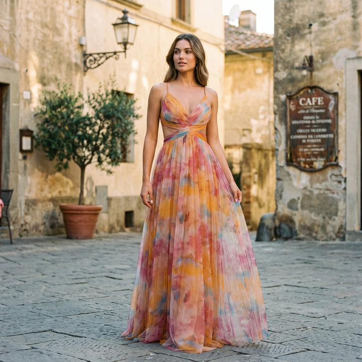 Avery - Elegant Floral Wedding Guest Dress