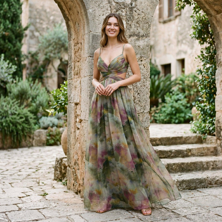 Avery - Elegant Floral Wedding Guest Dress