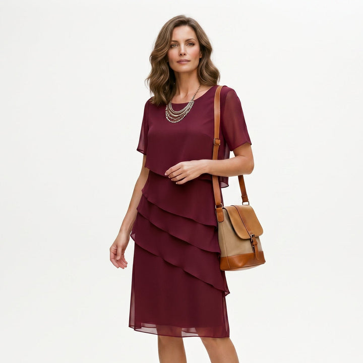 Elegant Tummy-Flattering Summer Dress
