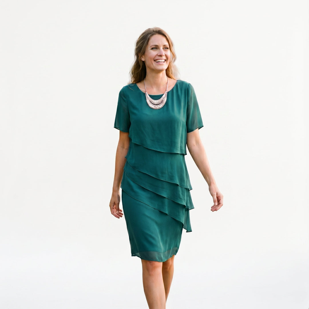 Elegant Tummy-Flattering Summer Dress