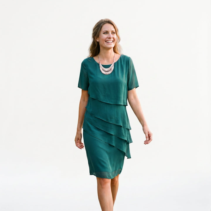Elegant Tummy-Flattering Summer Dress