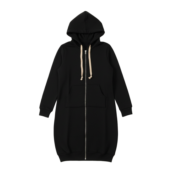 Cozy Longline Zip Hoodie for Everyday Style