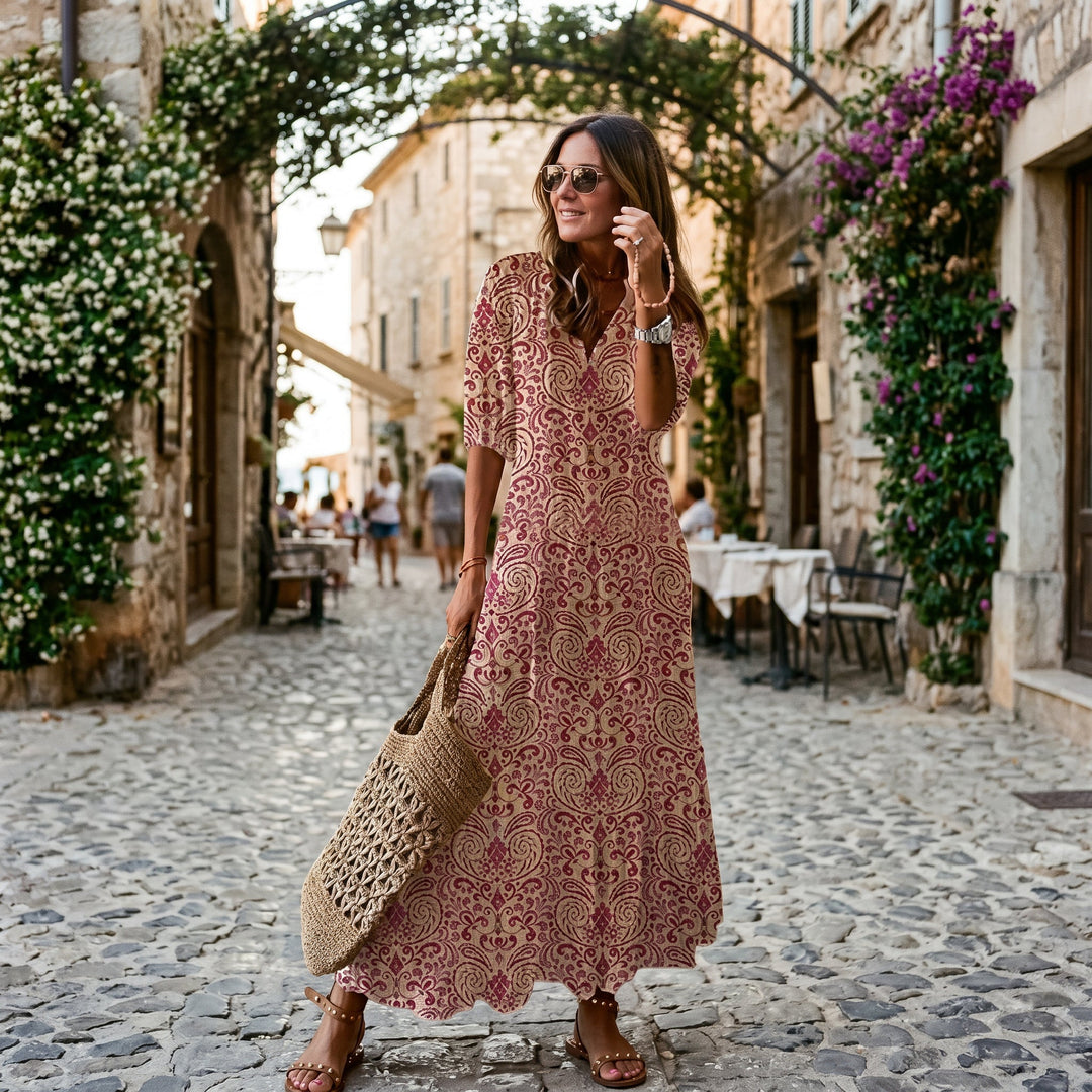 Boho Vintage Womens Summer Dress