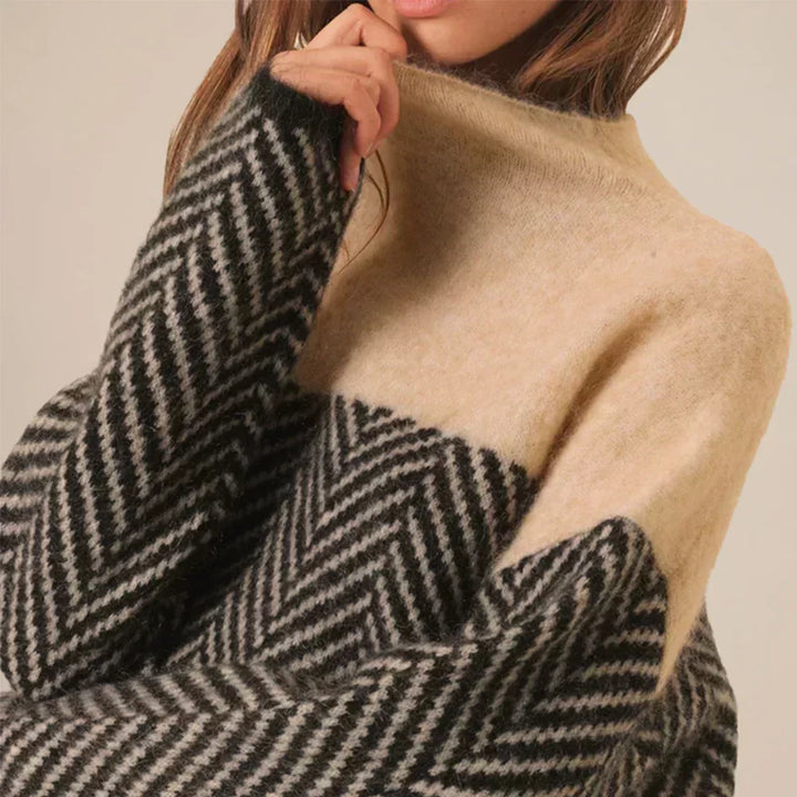 Stylish Herringbone Knit Sweater for Every Occasion