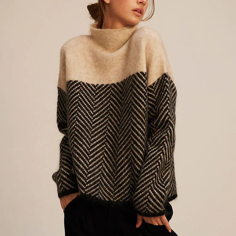 Stylish Herringbone Knit Sweater for Every Occasion