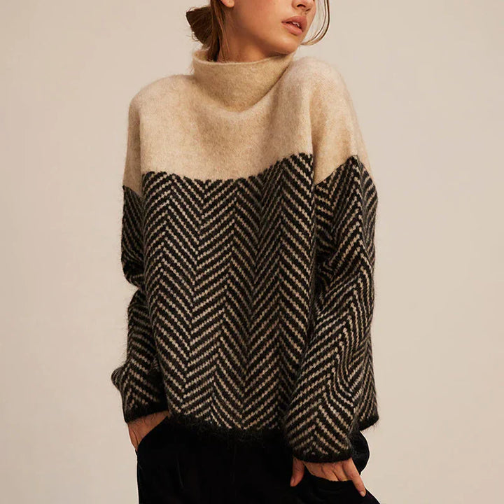 Stylish Herringbone Knit Sweater for Every Occasion