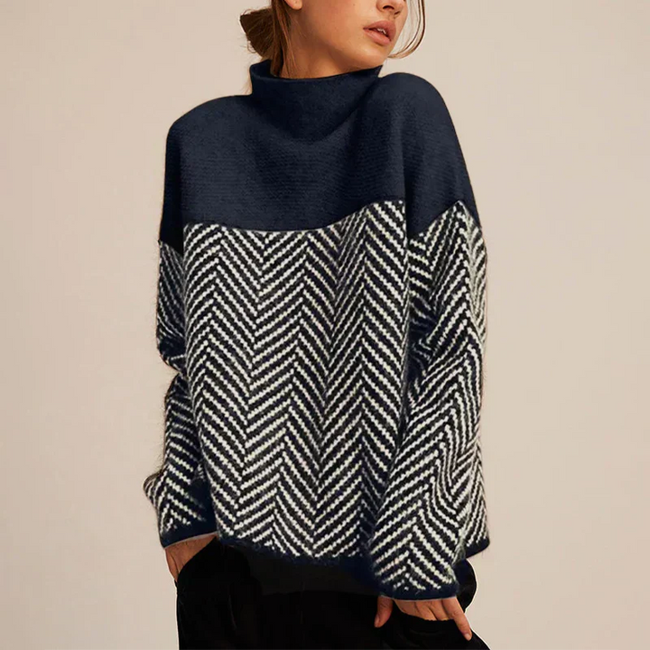 Stylish Herringbone Knit Sweater for Every Occasion