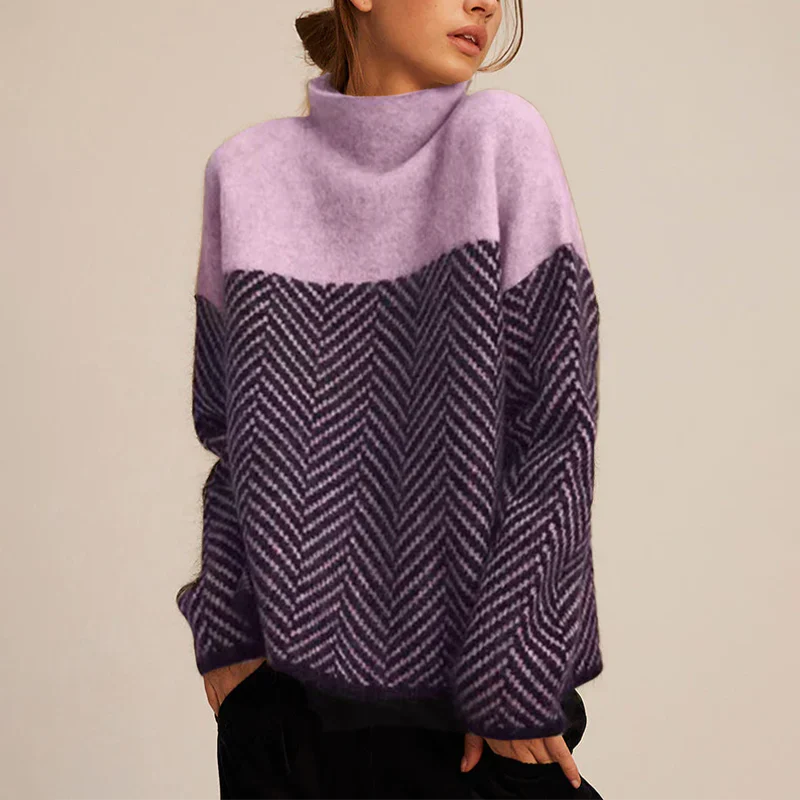 Stylish Herringbone Knit Sweater for Every Occasion