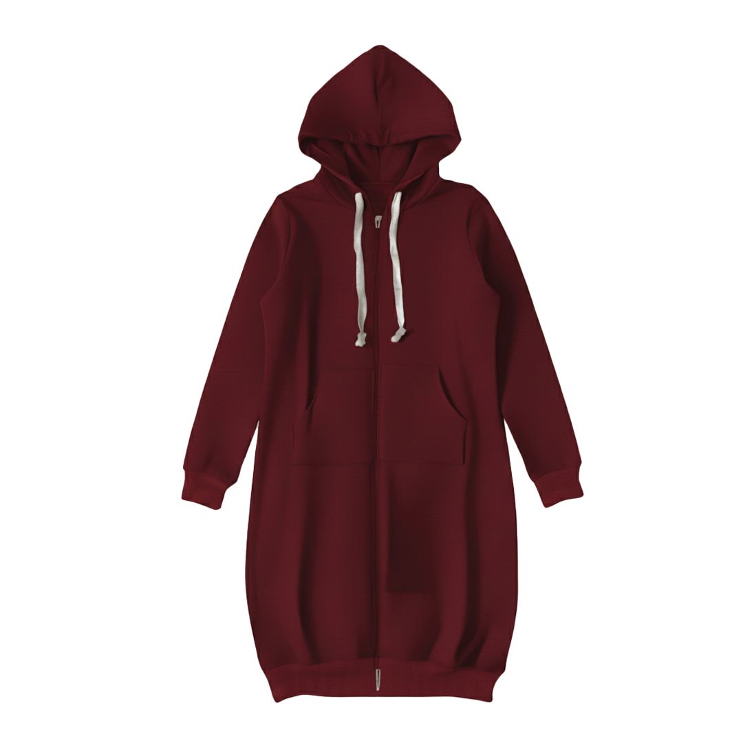 Cozy Longline Zip Hoodie for Everyday Style