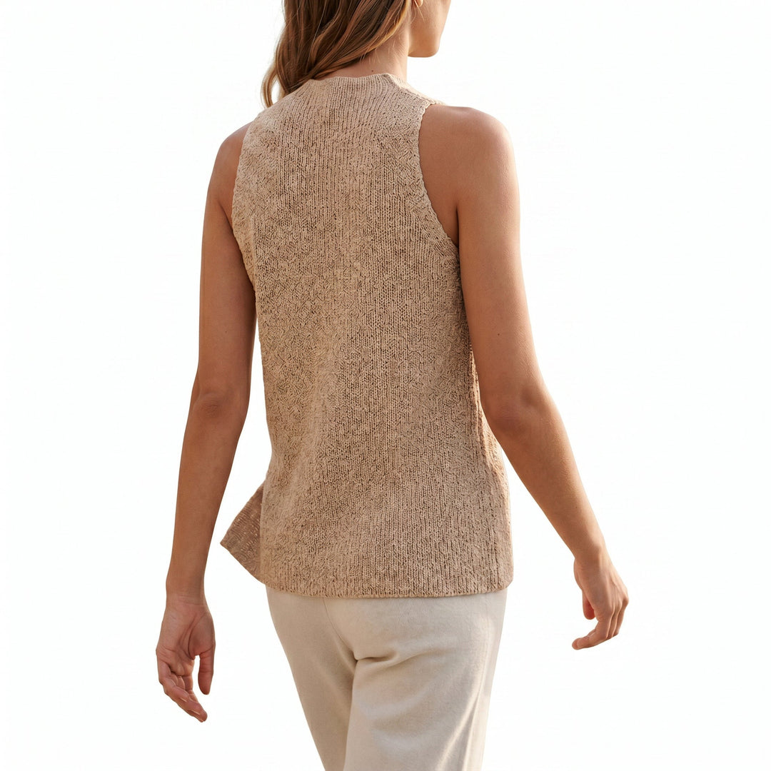 Chic White Halter Neck Tank Top for Women
