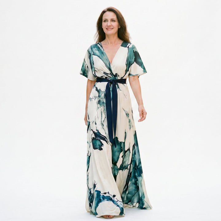 Carmen - Elegant Floral Summer Maxi Dress