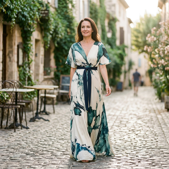 Carmen - Elegant Floral Summer Maxi Dress