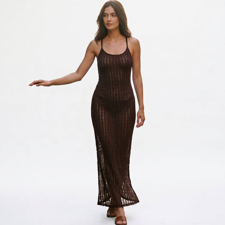 Cassandra - Elegant Maxi Dress for Women with Lace Accents