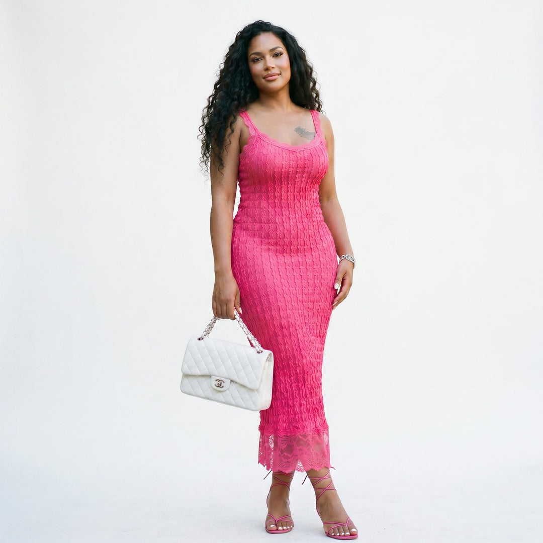Cassandra - Elegant Maxi Dress for Women with Lace Accents