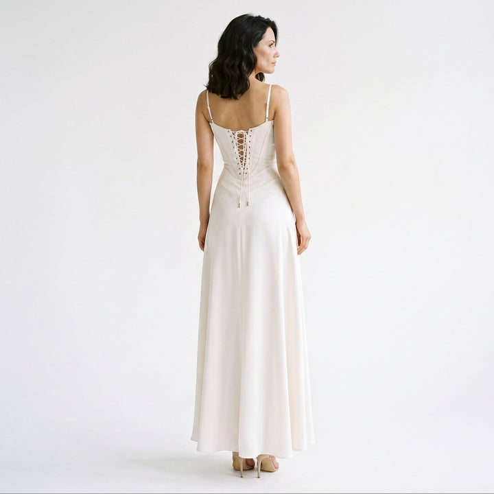 Cecily - Elegant White Maxi Dress for Women