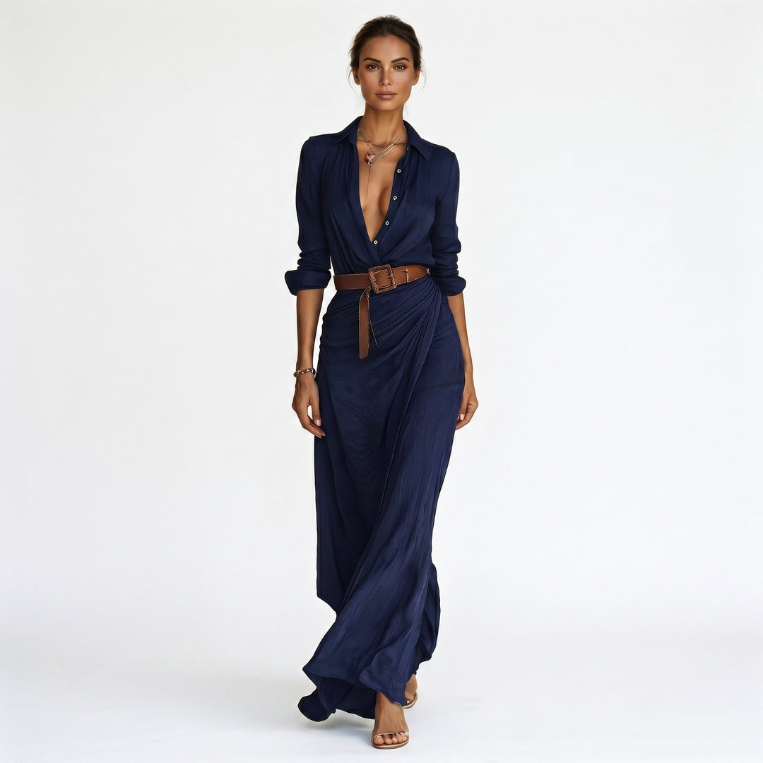 Elegant Long Sleeve Maxi Dress