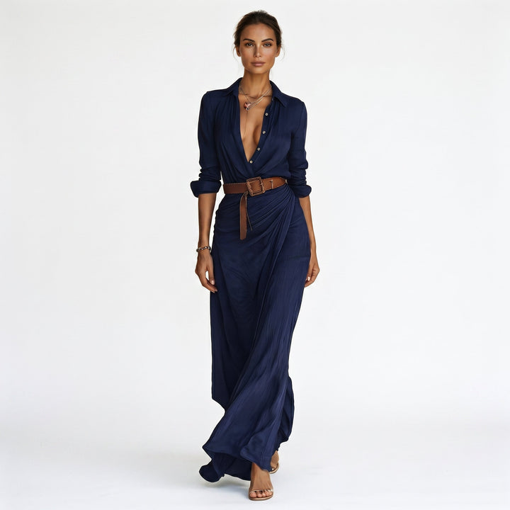 Elegant Long Sleeve Maxi Dress