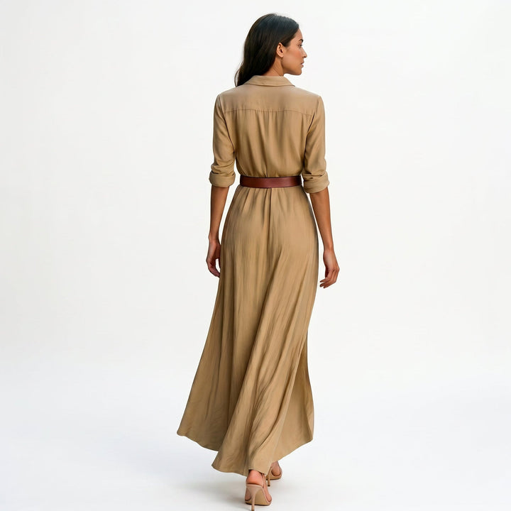 Elegant Long Sleeve Maxi Dress