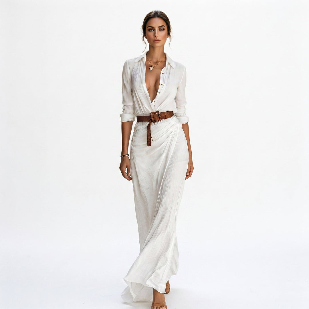 Elegant Long Sleeve Maxi Dress