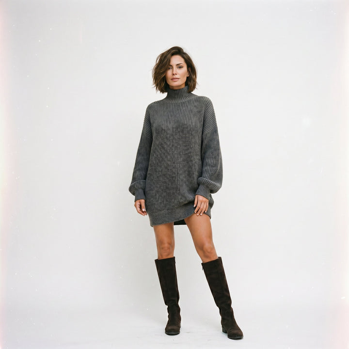 Daisy - Cozy Vintage Knit Mini Dress for Women