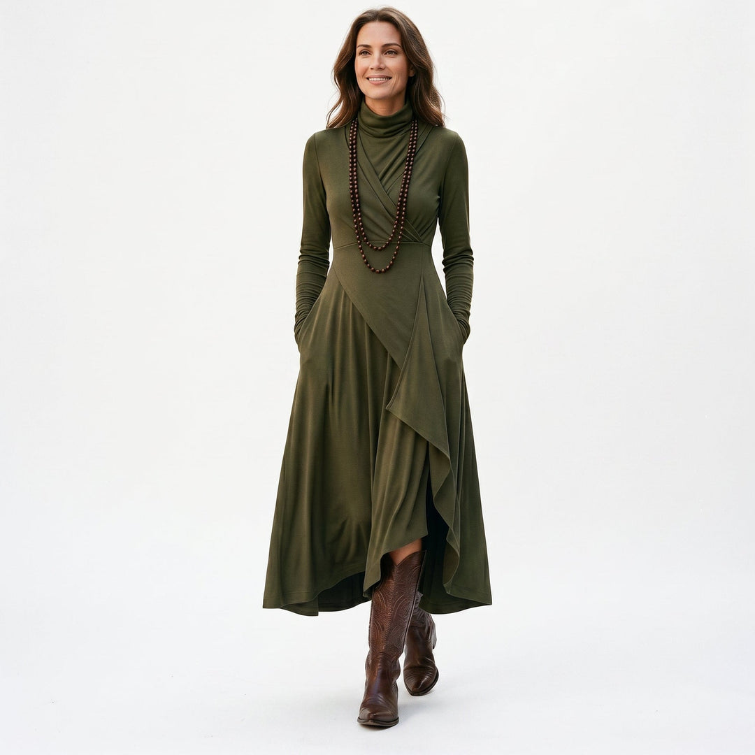 Daphne - Elegant Long Sleeve Maxi Dress for Women