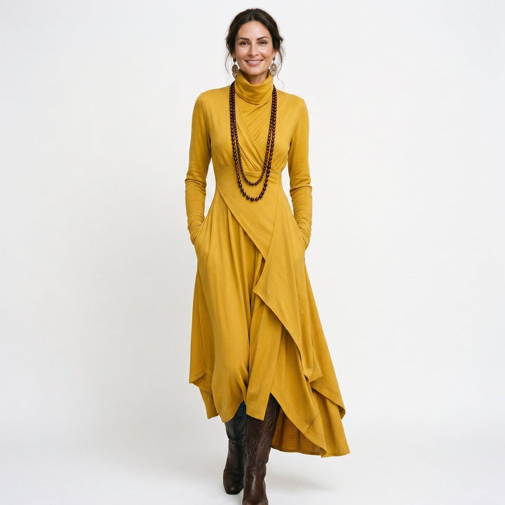 Daphne - Elegant Long Sleeve Maxi Dress for Women