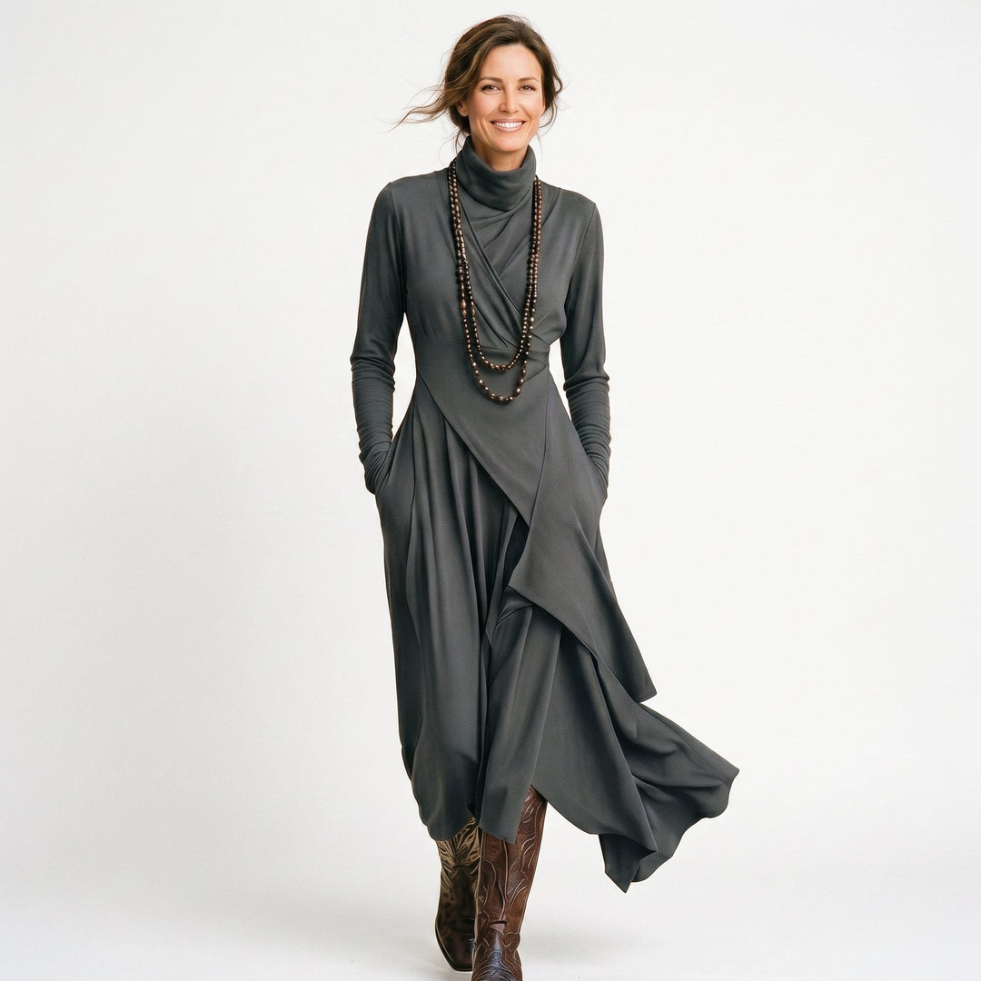 Daphne - Elegant Long Sleeve Maxi Dress for Women