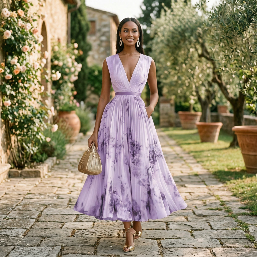 Elegant Floral Long Sleeve Maxi Dress for Special Occasions