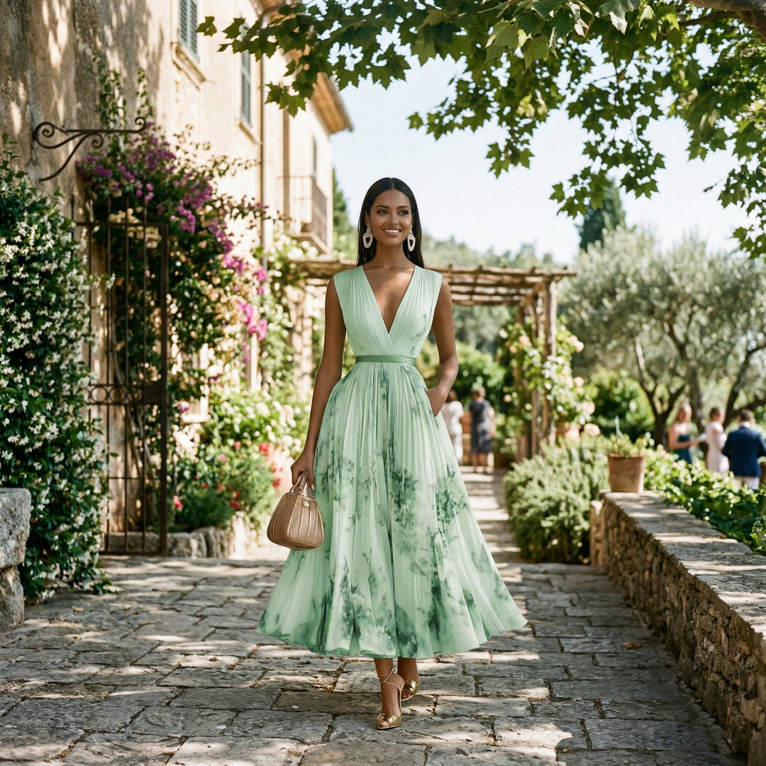Elegant Floral Long Sleeve Maxi Dress for Special Occasions