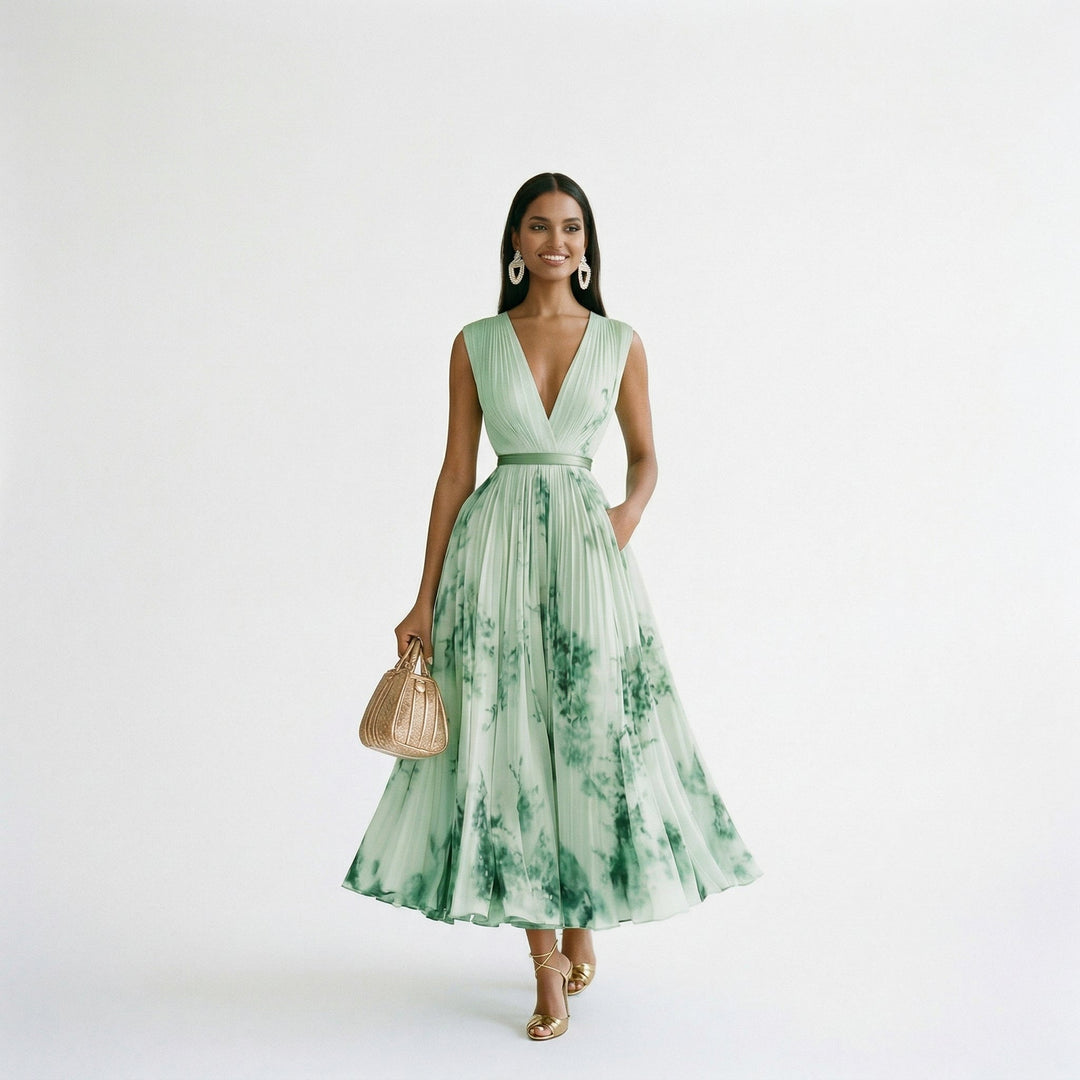 Elegant Floral Long Sleeve Maxi Dress for Special Occasions