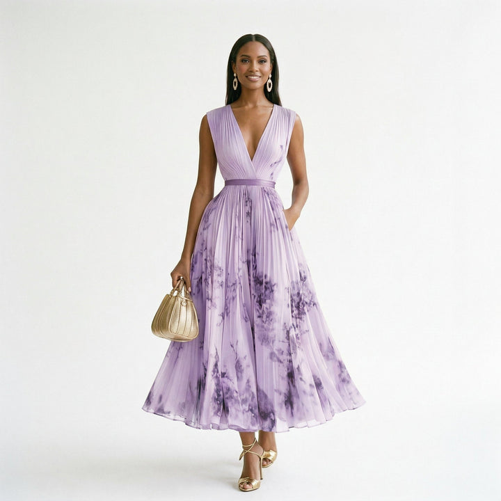 Elegant Floral Long Sleeve Maxi Dress for Special Occasions