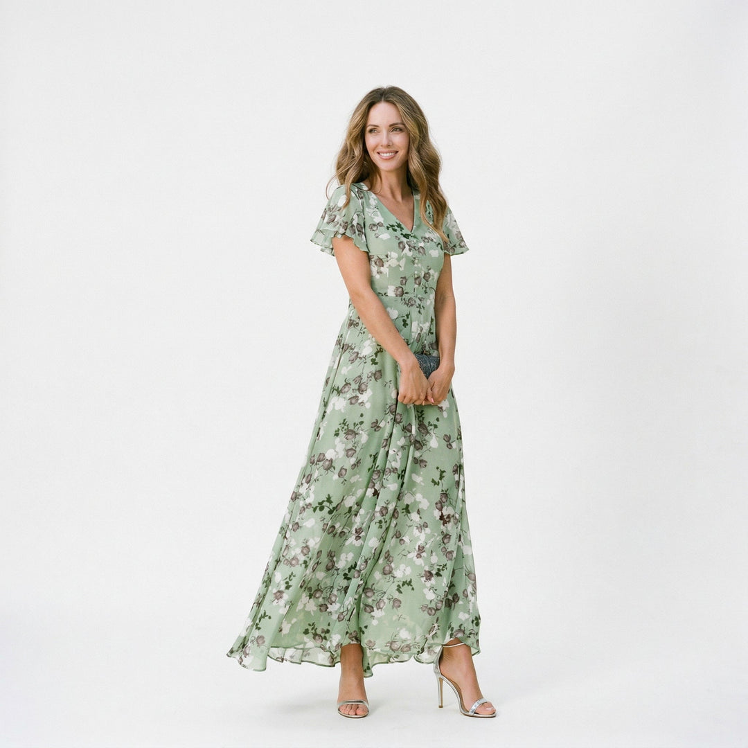 Elegant Floral Maxi Dress for Summer