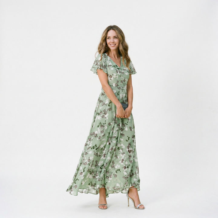 Elegant Floral Maxi Dress for Summer