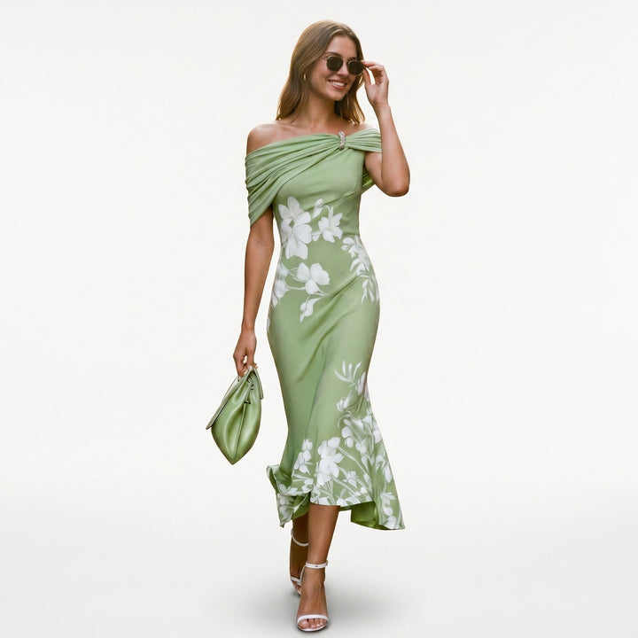 Elegant Long Sleeve Midi Dress for Women