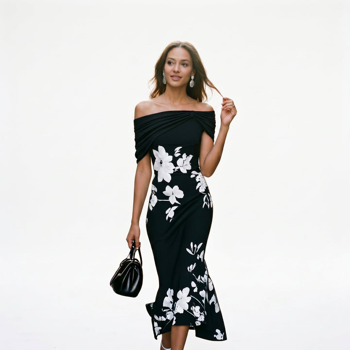 Elegant Long Sleeve Midi Dress for Women