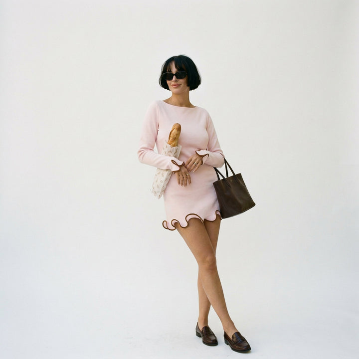 Elegant Long Sleeve Mini Dress