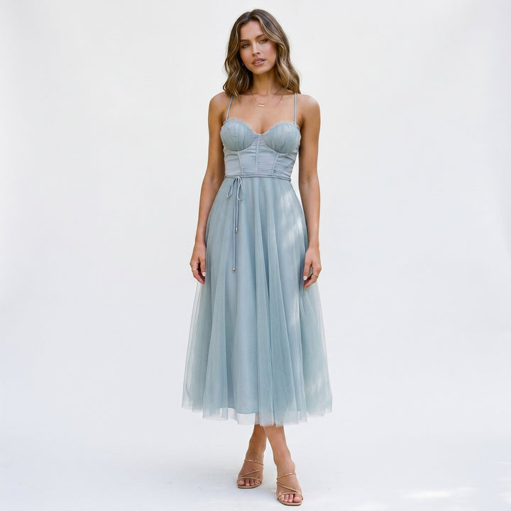Anita - Elegant Midi Tulle Cocktail Dress for Women&