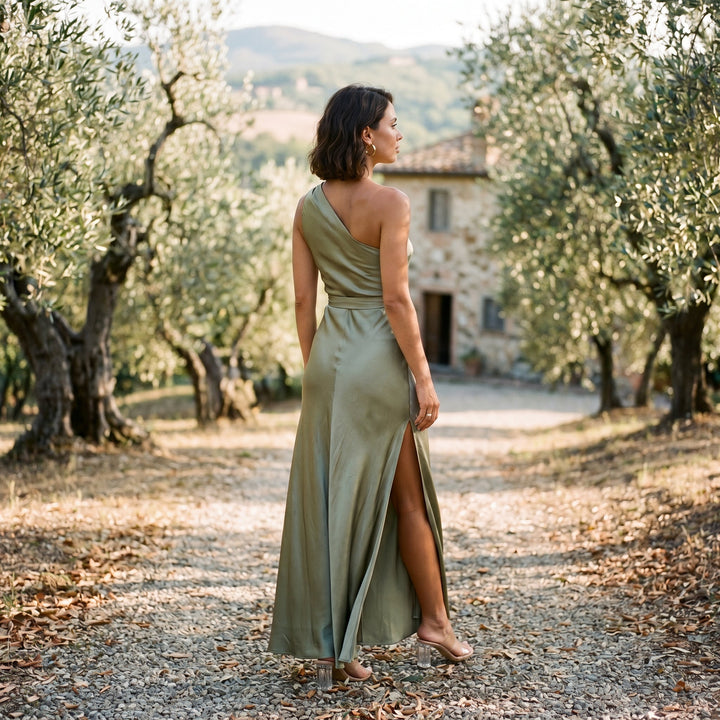 Maritza - Elegant One-Shoulder Maxi Dress for Women
