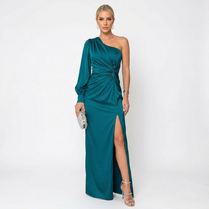 Elegant One-Shoulder Wedding Guest Dress