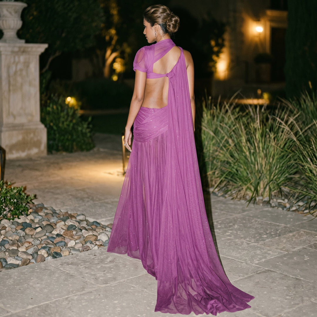 Jessamine - Elegant Purple Formal Dress for Wedding Guests and Cocktail Parties