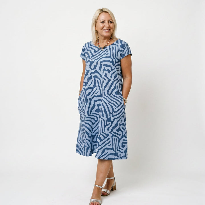 Megan - Elegant Round Neck Womens Summer Dress